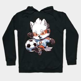 Cute fox soccer player Hoodie